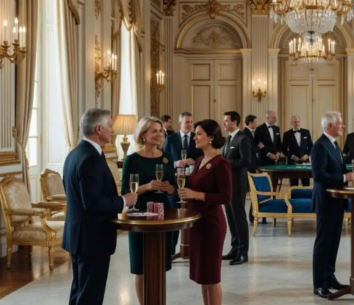 Ambiance d'événement d'entreprise dans un salon au style impérial